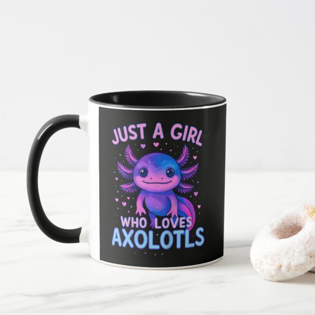 Just A Who Loves Axolotls Mug (With Donut)