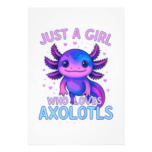 Just A Who Loves Axolotls Photo Print