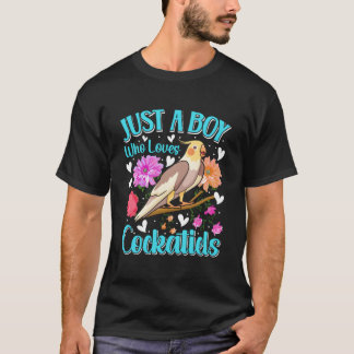 Just A Who Loves Cockatiels Cockatiel T-Shirt