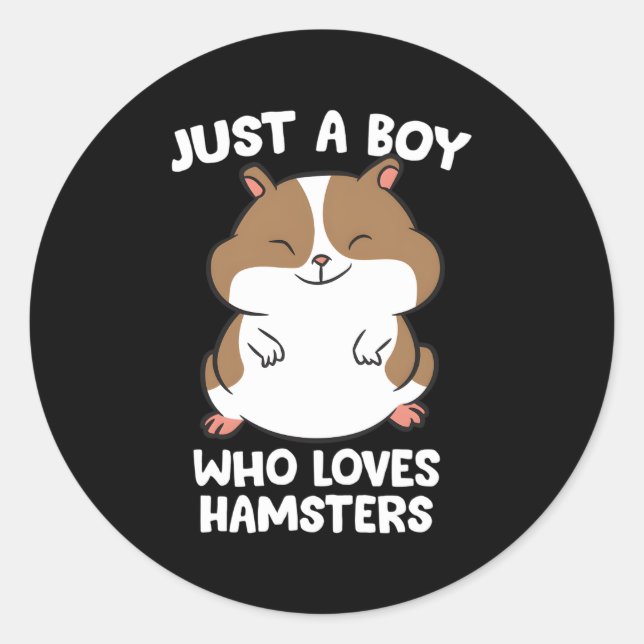 Just A Who Loves Hamsters Classic Round Sticker (Front)