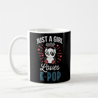 Just A Who Loves K-Pop Panda Kpop Merchandise Coffee Mug