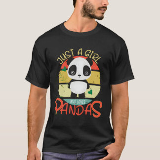 Just A Who Loves Pandas Panda Bear T-Shirt
