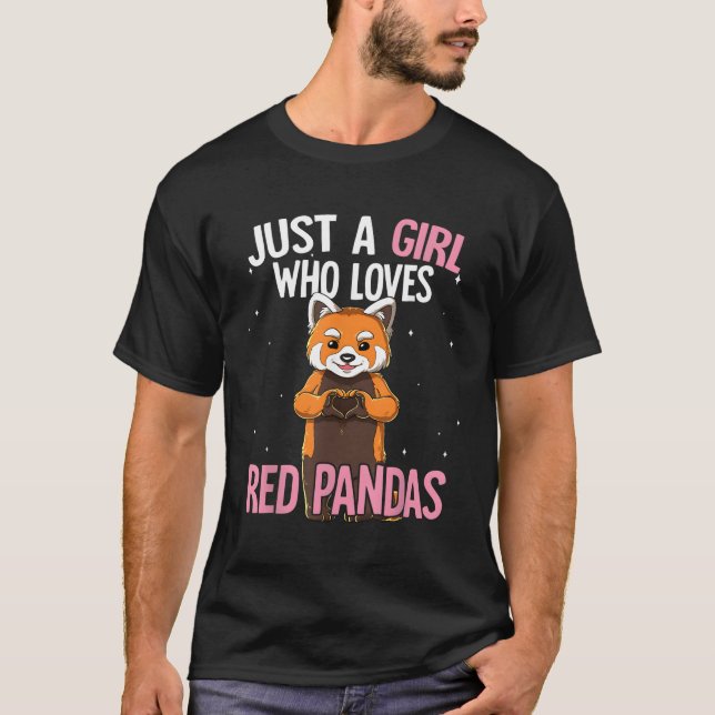 Just A Who Loves Red Pandas Red Panda T-Shirt (Front)