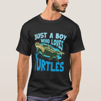 Just A Who Loves Sea Turtles Ocean Animal T-Shirt