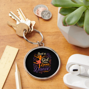 Just A Who Loves To Dance Dancing Key Ring