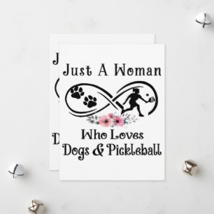 just a woman who loves dogs and Pickleball Holiday Card