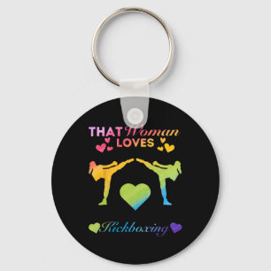 Just A Woman Who Loves Kickboxing Key Ring