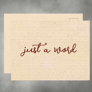 Just a Word Postcard