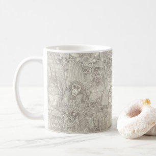 just african jungle animals natural pearl coffee mug