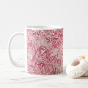 just african jungle animals viva magenta hp coffee mug