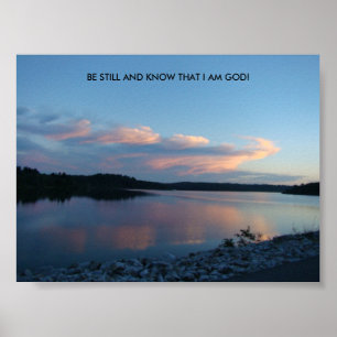 Just After Sunset Reflections On The Lake, BE S... Poster