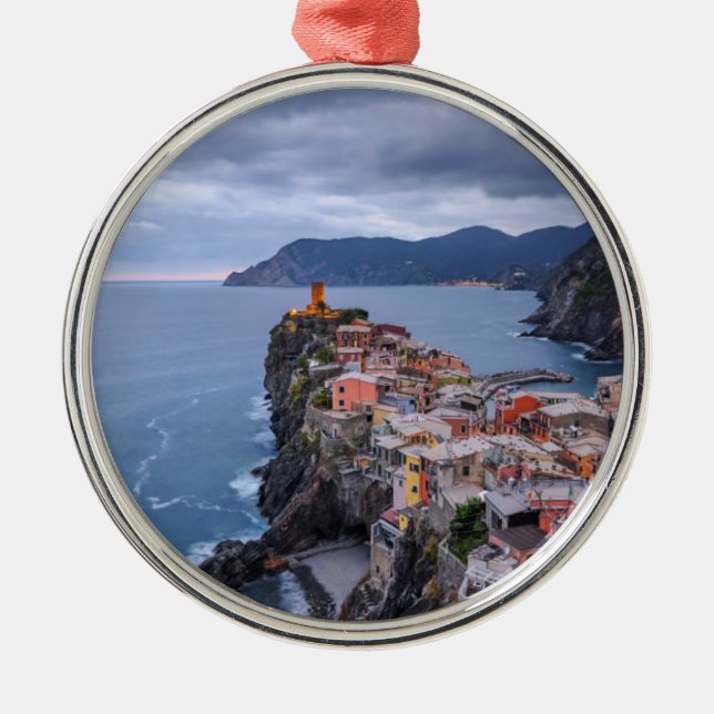 Just After Sunset | Vernazza, Cinque Terre, Italy Metal Ornament (Front)