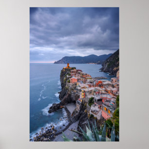 Just After Sunset   Vernazza, Cinque Terre, Italy Poster