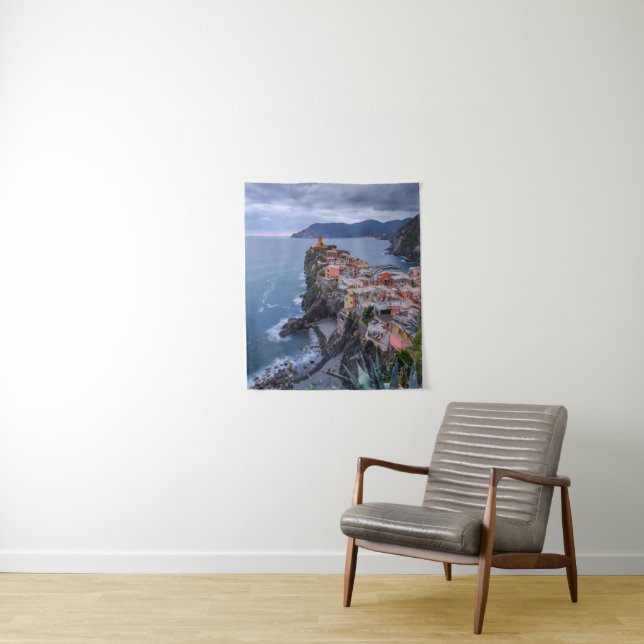 Just After Sunset | Vernazza, Cinque Terre, Italy Tapestry (In Situ)