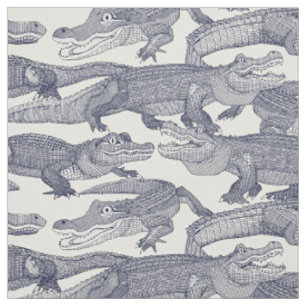just alligators blue fabric