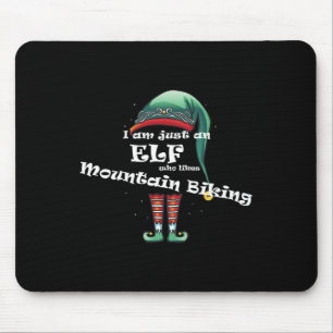 Just An Elf Who Likes Mountain Biking Design For A Mouse Pad