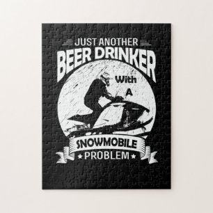 Just Another Beer Drinker With A Snowmobile Proble Jigsaw Puzzle