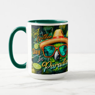 Just Another Day In Paradise Green Parrot Lime Mug