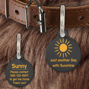 Just another Day with Sunshine Pet Tag