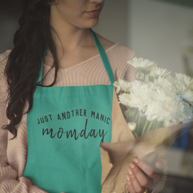 Just Another Manic Momday | Super Mum Trendy Green Apron (Creator Uploaded)