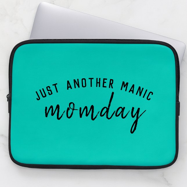 Just Another Manic Momday | Super Mum Trendy Green Laptop Sleeve (Creator Uploaded)