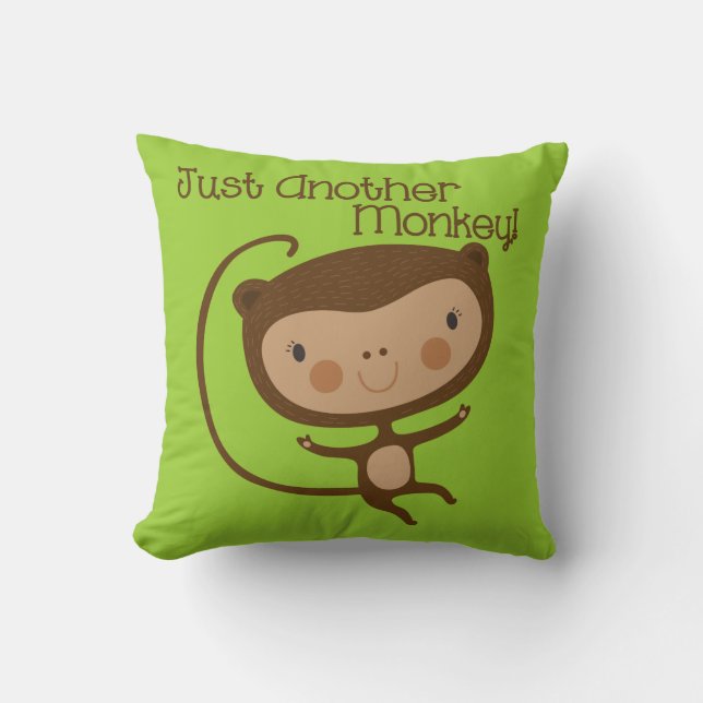 Just Another Monkey Cushion (Front)