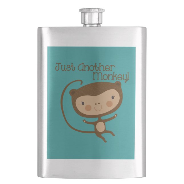 Just Another Monkey Hip Flask (Front)