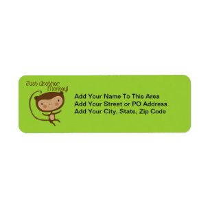 Just Another Monkey Return Address Label