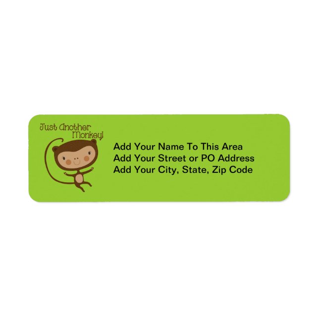 Just Another Monkey Return Address Label (Front)