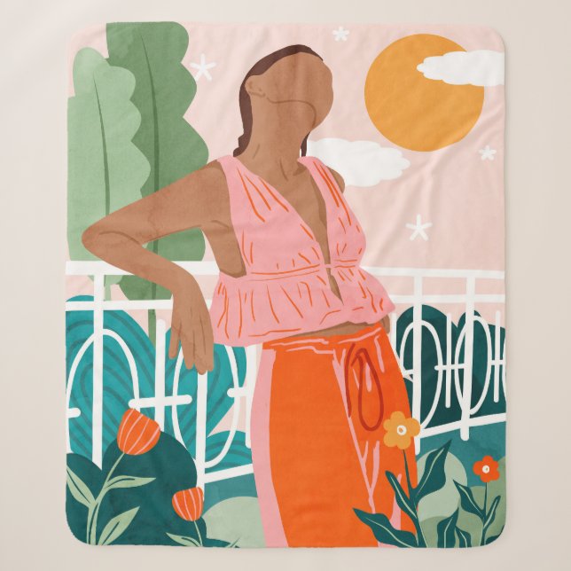 Just Another Warm Day Sherpa Blanket (Front)