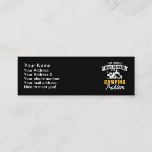 Just another wine drinker with a camping problem mini business card