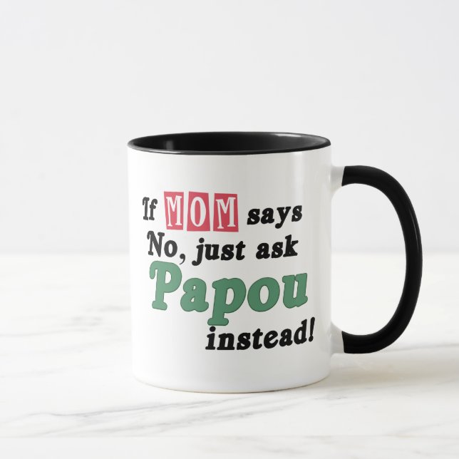 Just Ask Papou Mug (Right)
