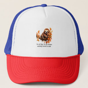 Just Autumn Matically Inclined to Sloth Trucker Hat