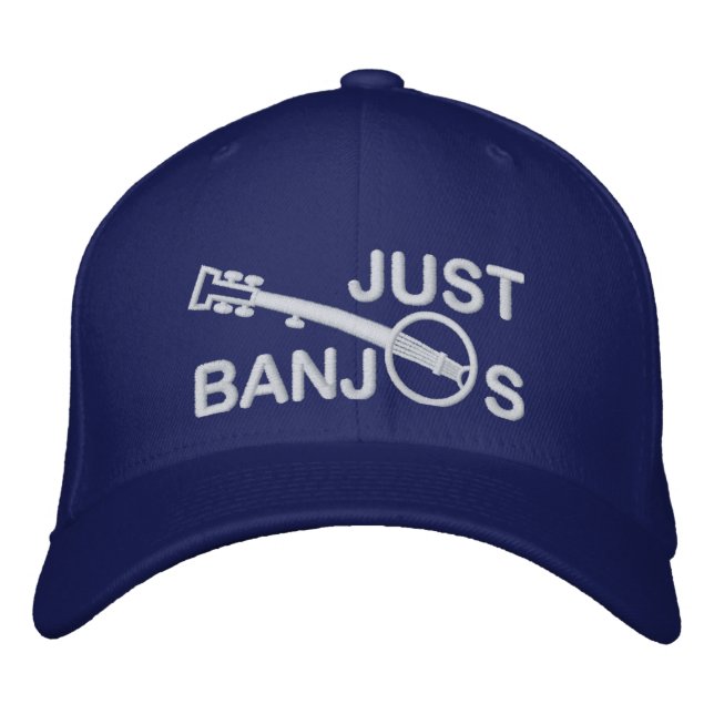 Just Banjos Cap with White Embroidery (Front)