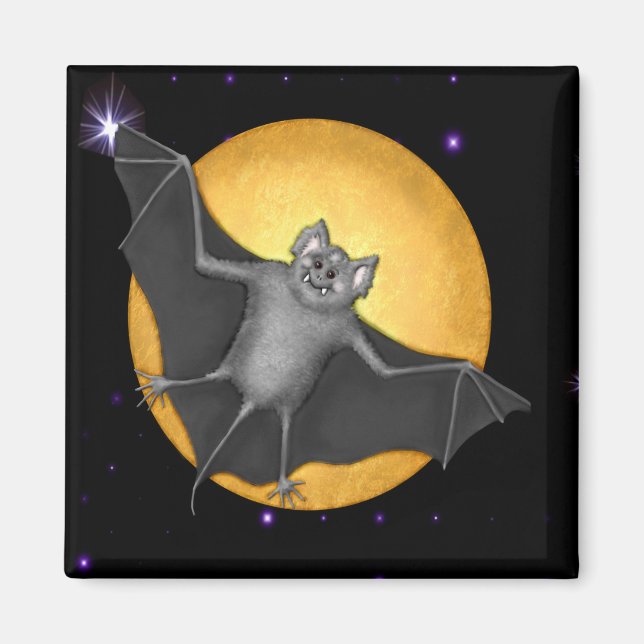 Just Batty  Harvest Moon Magnet (Front)