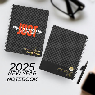 "Just Be Curious" Motivational Inspiring Business  Notebook