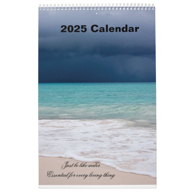 Just be like water beach lovers 2025 calendar (Cover)