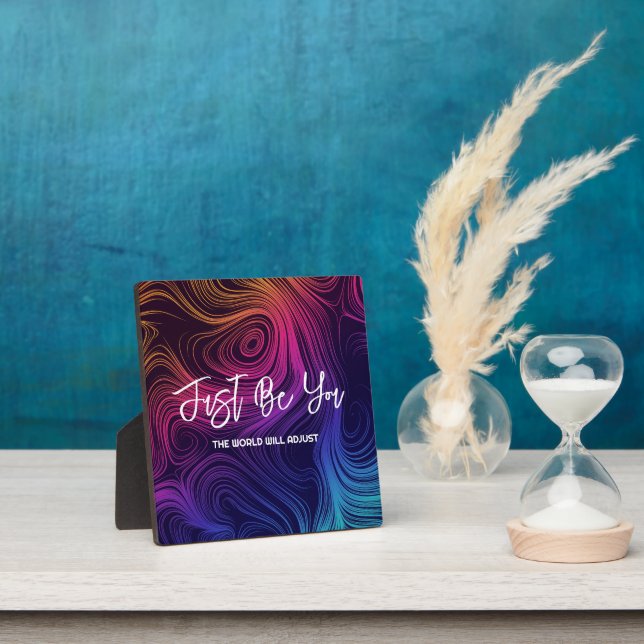 Just Be You Groovy Swirls Pattern Plaque (Insitu)