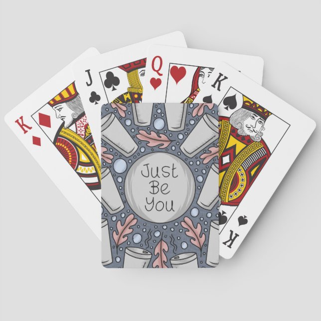 Just be you- hand drawn illustration  playing cards (Back)