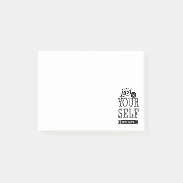 Just Be Yourself You are Beautiful Post-it Notes (Front)
