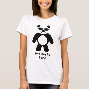 Just Beachy Baby! Panda With Sunglasses T-Shirt