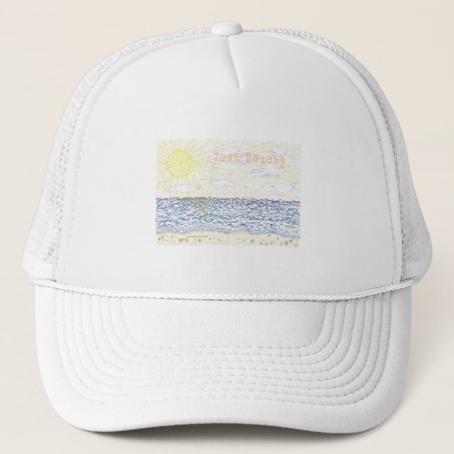 Just Beachy Trucker Hat (Front)
