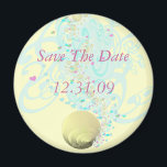 Just Beachy Wedding Magnet<br><div class="desc">Swirls and Shells Beach Wedding Magnet</div>