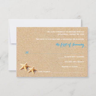 Just Beachy Wedding RSVP Template