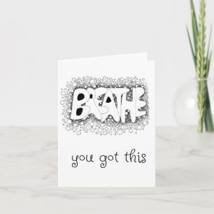 Just Because Card, Breathe, Retro Letter Art Card