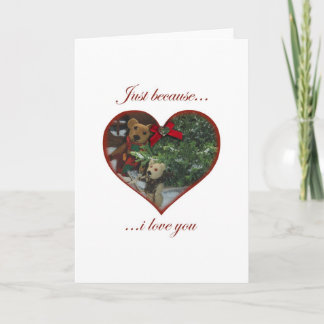 Just because - collecting the tree holiday card