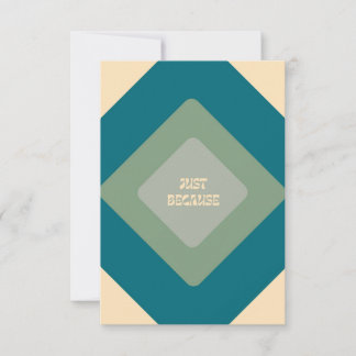 Just Because Notecards in Blue