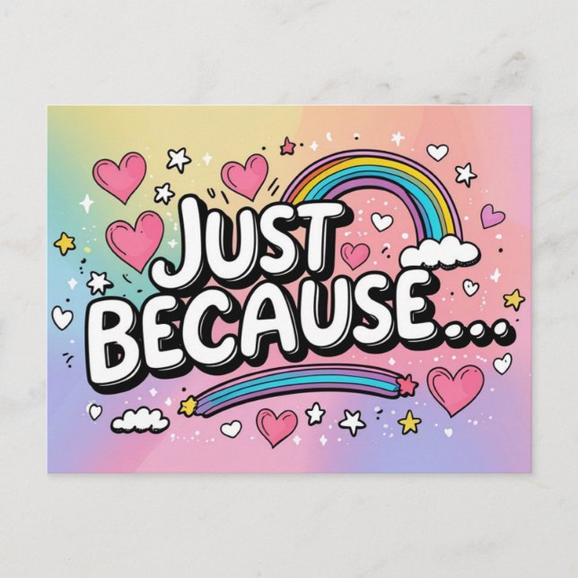 Just Because – Thinking of You Postcard (Front)