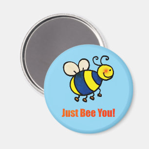 Just Bee You Happy Cartoon Bee Magnet