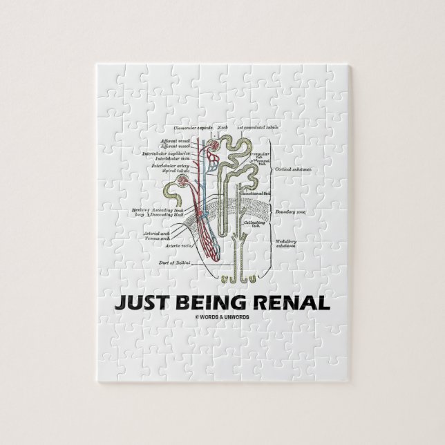 Just Being Renal (Kidney Nephron Renal Humour) Jigsaw Puzzle (Vertical)
